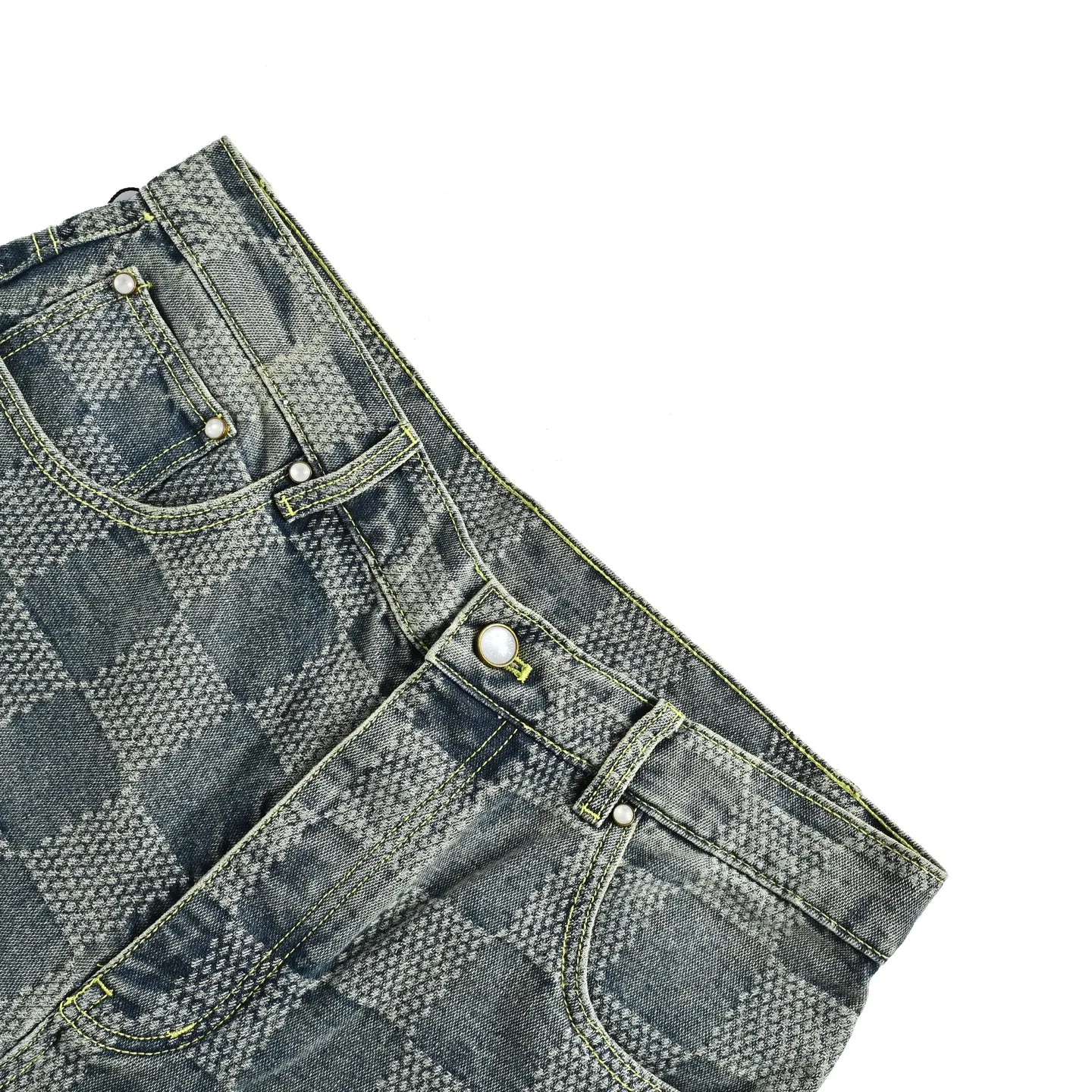 Louis Vuitton/Louis Vuitton all-over checkerboard denim shorts